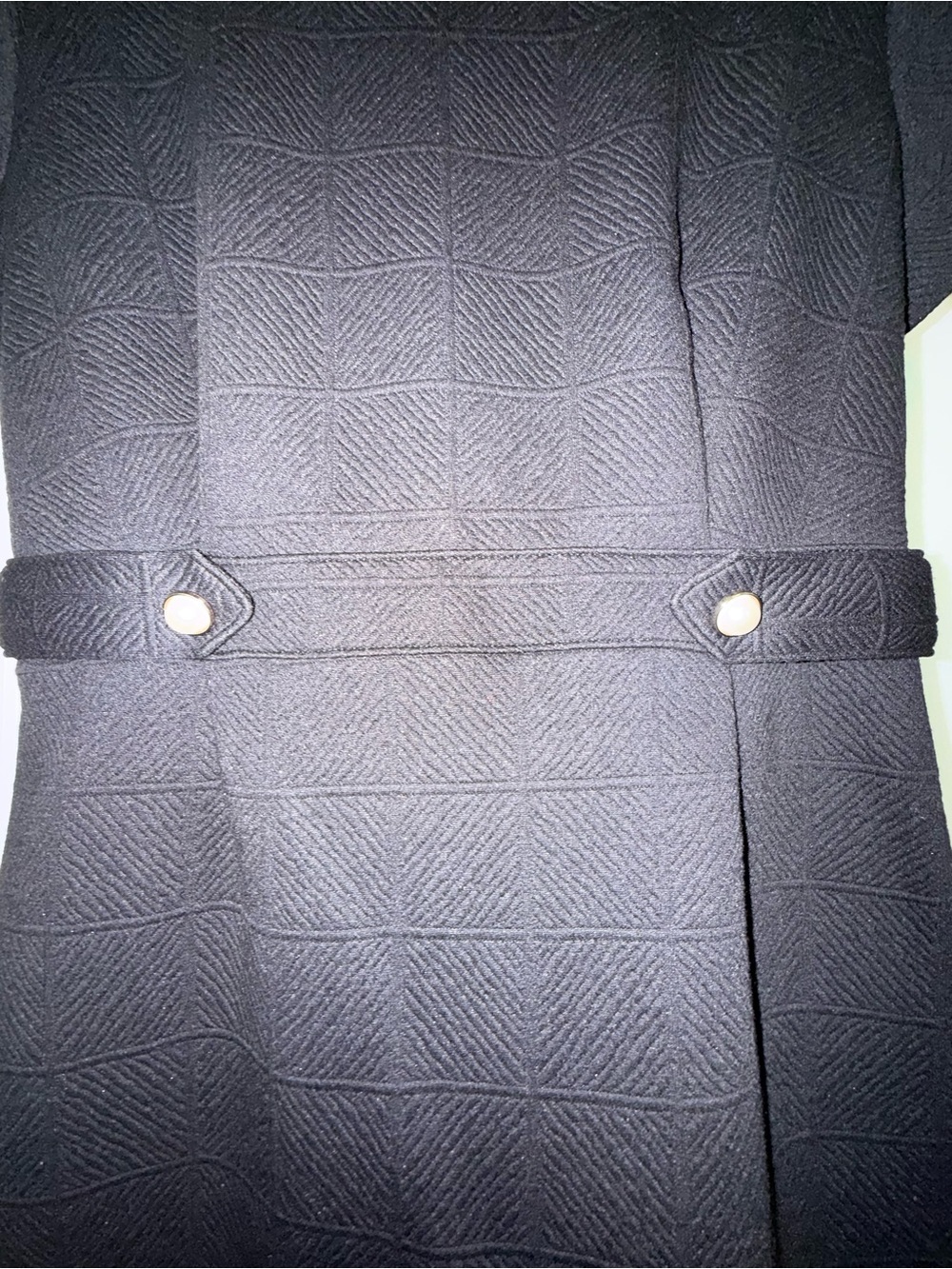 NWT Ann Taylor Factory Black Textured Short Sleeve Sheath Dress - Picture 2 of 6